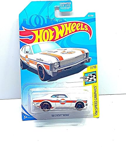 Hot Wheels HW Speed Graphics 710 '68 Nova White Gulf