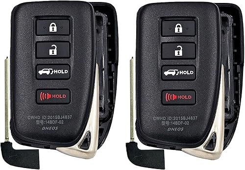 2 carcasas de repuesto para llavero Prox, compatibles con vehículos Lexus, MPN HYQ14FBA-NS-01 (sin electrónica ni chip en el interior)