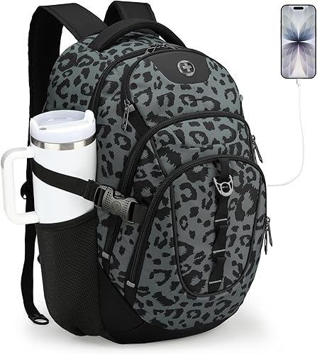 Miniatura 18 de swissdigital Mochila para portátil de viaje de negocios, para hombre y mujer, con puerto de carga USB inteligente, compatible con portátiles de 15.6