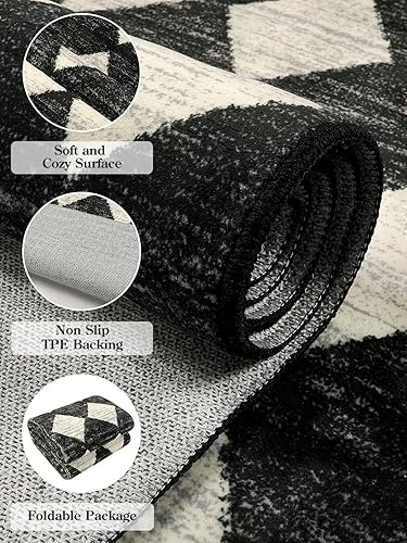 Miniatura 6 de Lahome Alfombras estéticas lavables a máquina para dormitorio, alfombra suave de 4 x 6 pies, alfombra antideslizante para sala de estar, alfombra de