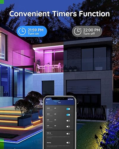Miniatura 10 de Govee Tira de luces para exteriores impermeables de 32.8 pies, decoración de Navidad, control inteligente de aplicación WiFi, luces para exteriores