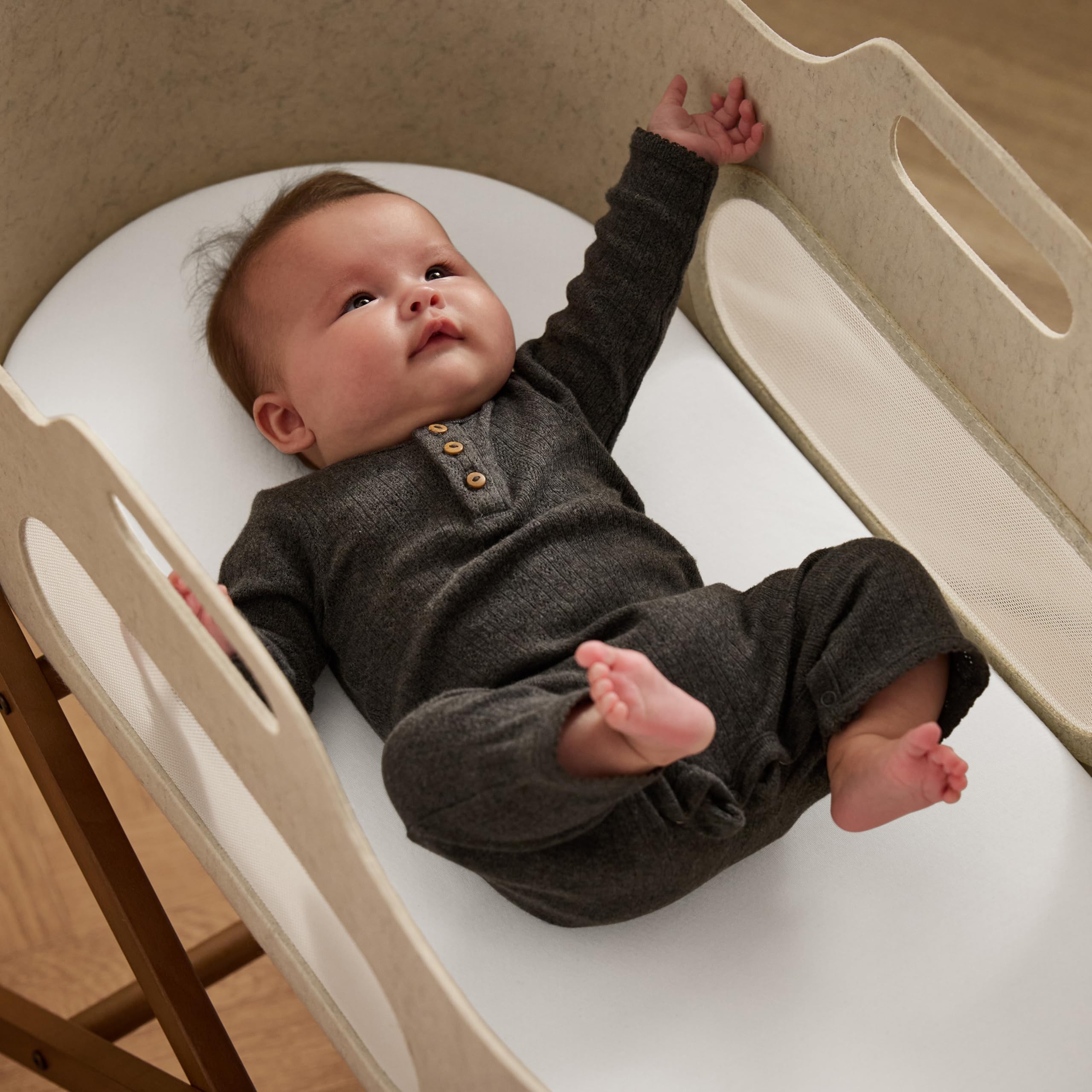 Snüz Spannbettlaken für Babykörbchen und Kinderwagen, 2 Stück