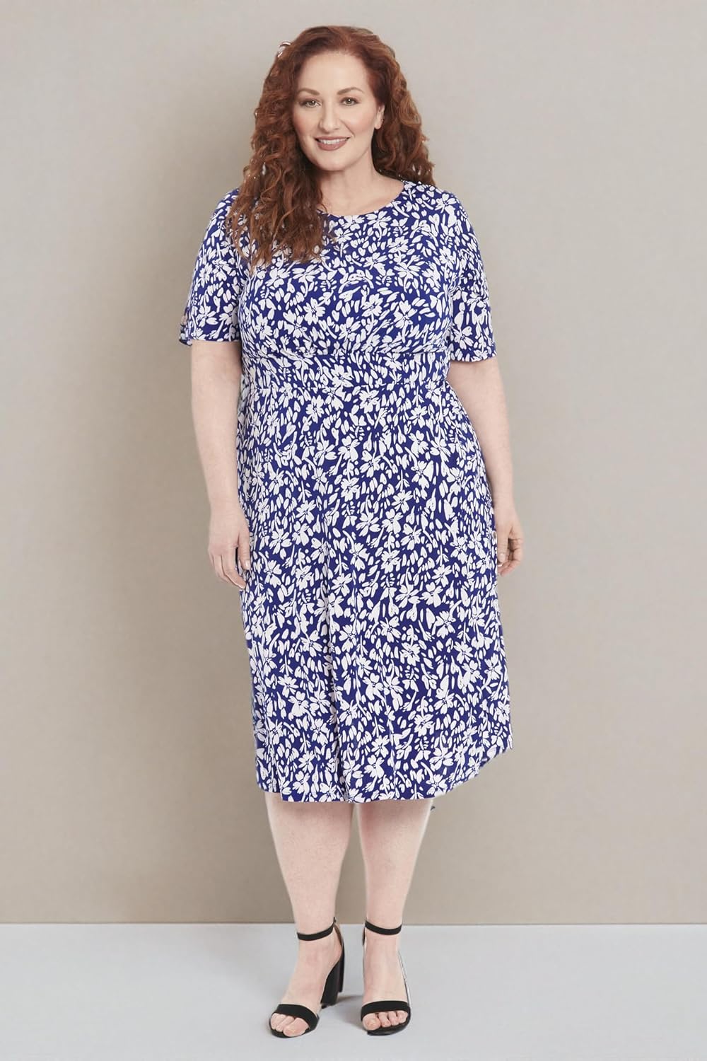 London Times Womens Womens Elbow Sleeve A-line Midi - Pretty Garden Party Dress - Special Occasion Wedding Guest Dress - Image 8