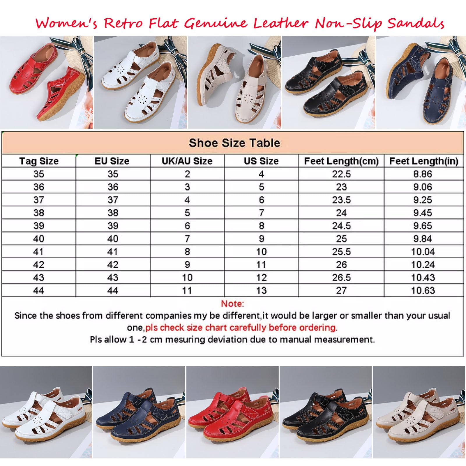 Mary Jane Scarpe da donna in vera pelle sandali da pescatore estate comfort chiuso punta ortopedica sandali casual lavoro ufficio infermieristica scarpe