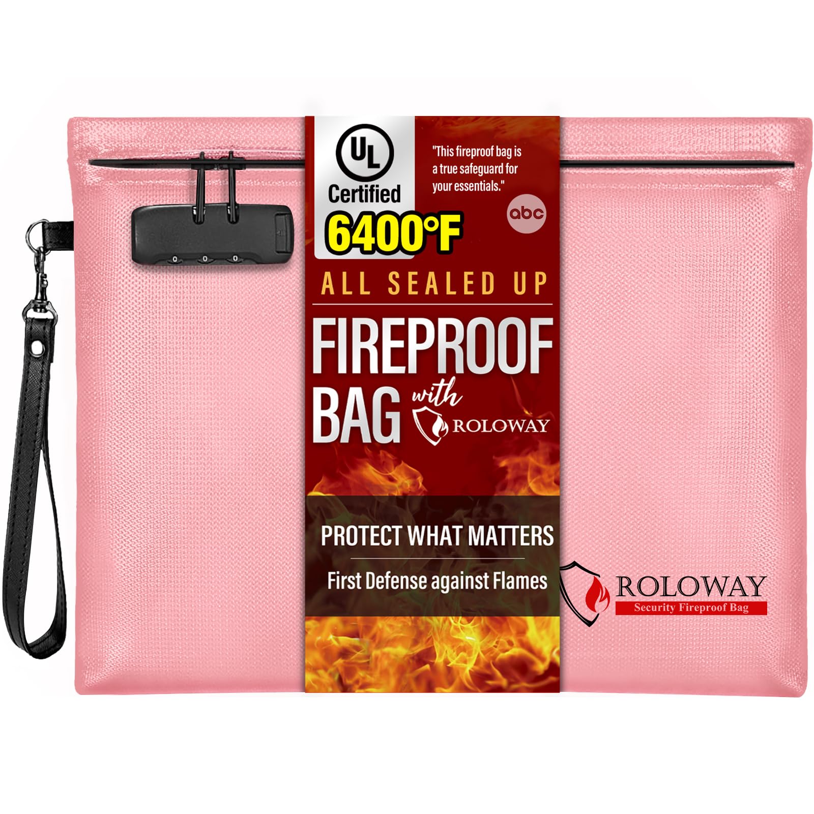 Feuerfeste Dokumententasche 37x29cm - Mit Schloss Und Wasserdicht