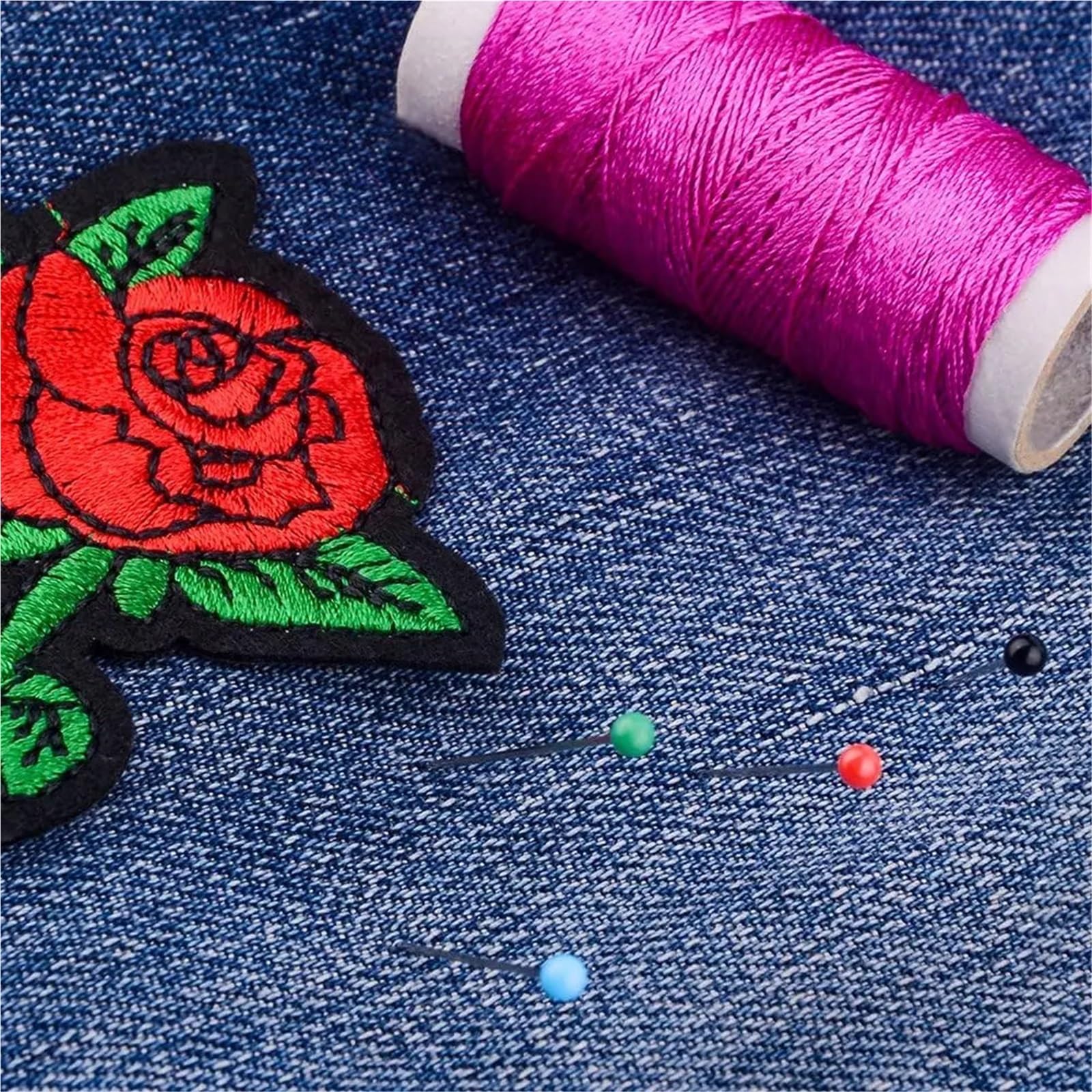 Alfileres de 600 unidades, 38 mm, bola de cristal, cabeza multicolor, acolchar recto con cabezas de perlas, herramienta de manualidades
