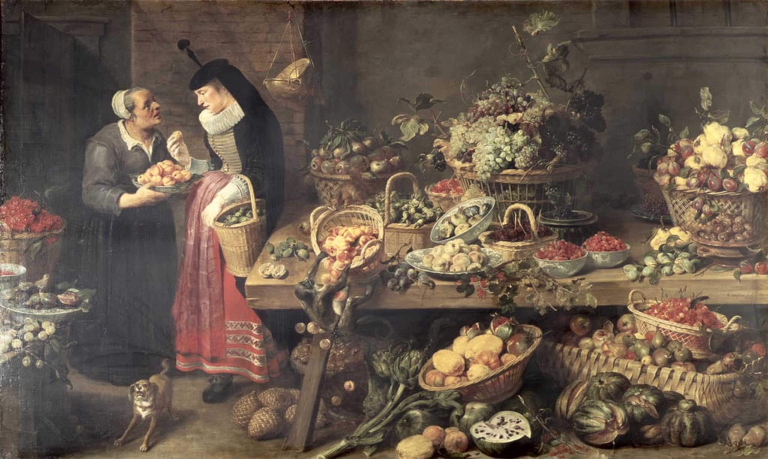 Zhaoshan No Frame Famous Poster Artworks Art Print Poster Fruit Stall By Frans Snyders Or Snijders Animal Pictures For Home Decor 60X90cm
