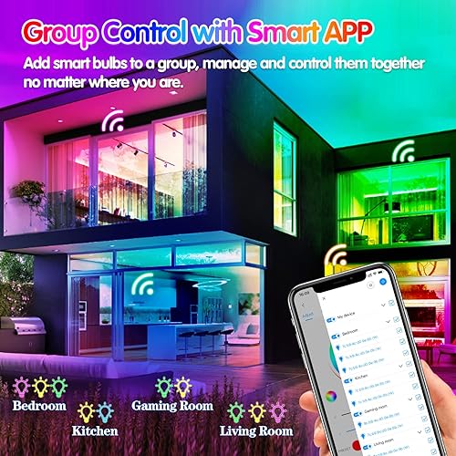 Miniatura 5 de KEXU Smart Light Bulbs RGBW Color Changing Light Bulbs Smart Bulbs Work with Alexa  Google Assistant Equivalent A19 E26 85W No Hub Required Dimmable