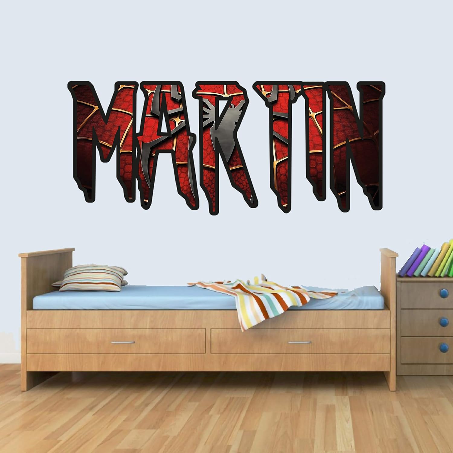 S Personalised Spider Childrens Name Stickers Wall Art Decal Vinyl for