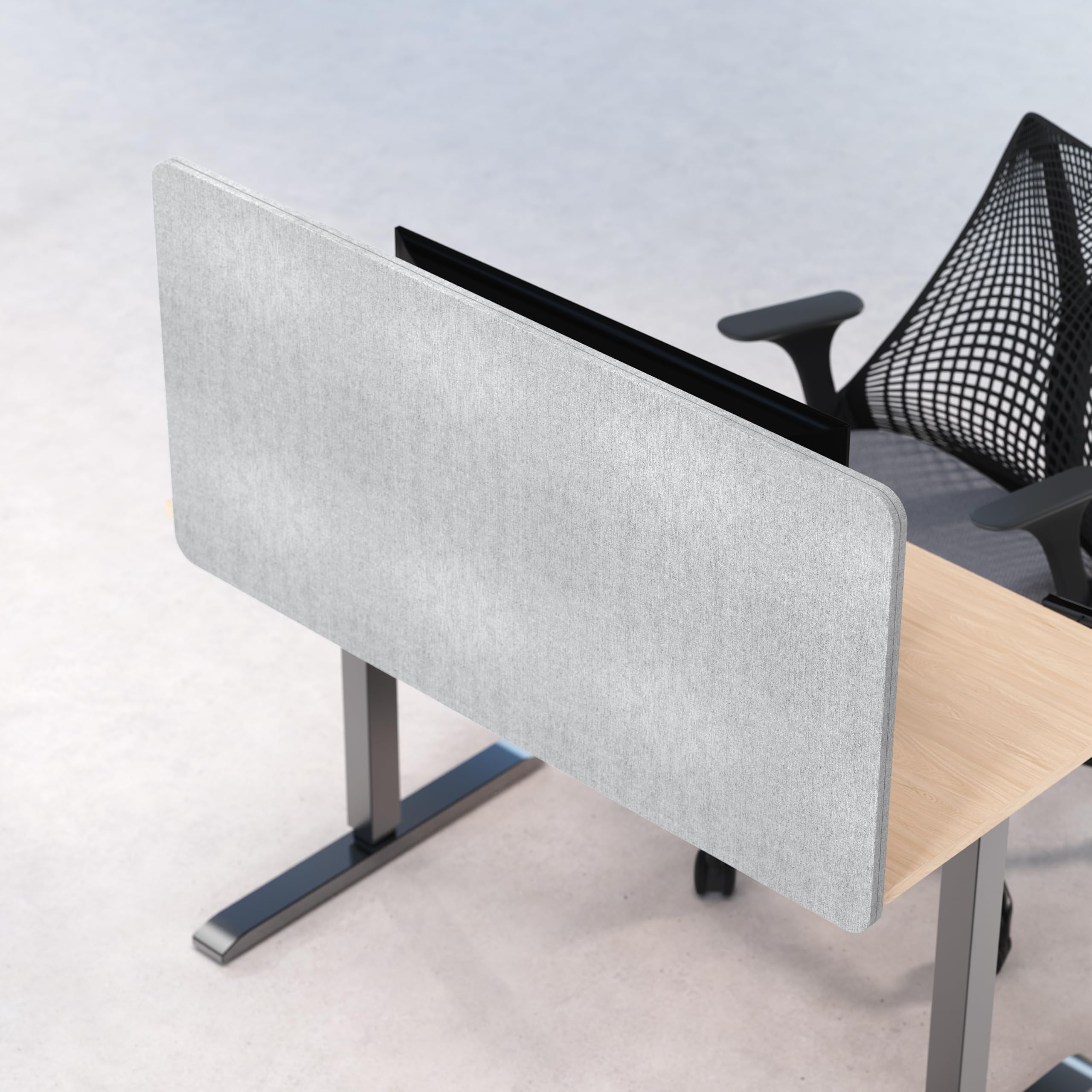 universal desk privacy panel heavy-duty desk divider & office partition - privacy screen for workspaces & cubicles (1-pack, 48" x 24")