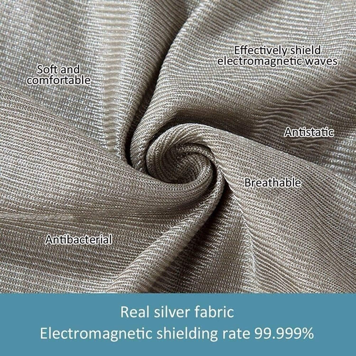 Blindage Rayonnement Tablier Maternité Anti-Radiations Vêtements Protection Ondes Électromagnétiques Fibre d'argent Femmes Navy Blue