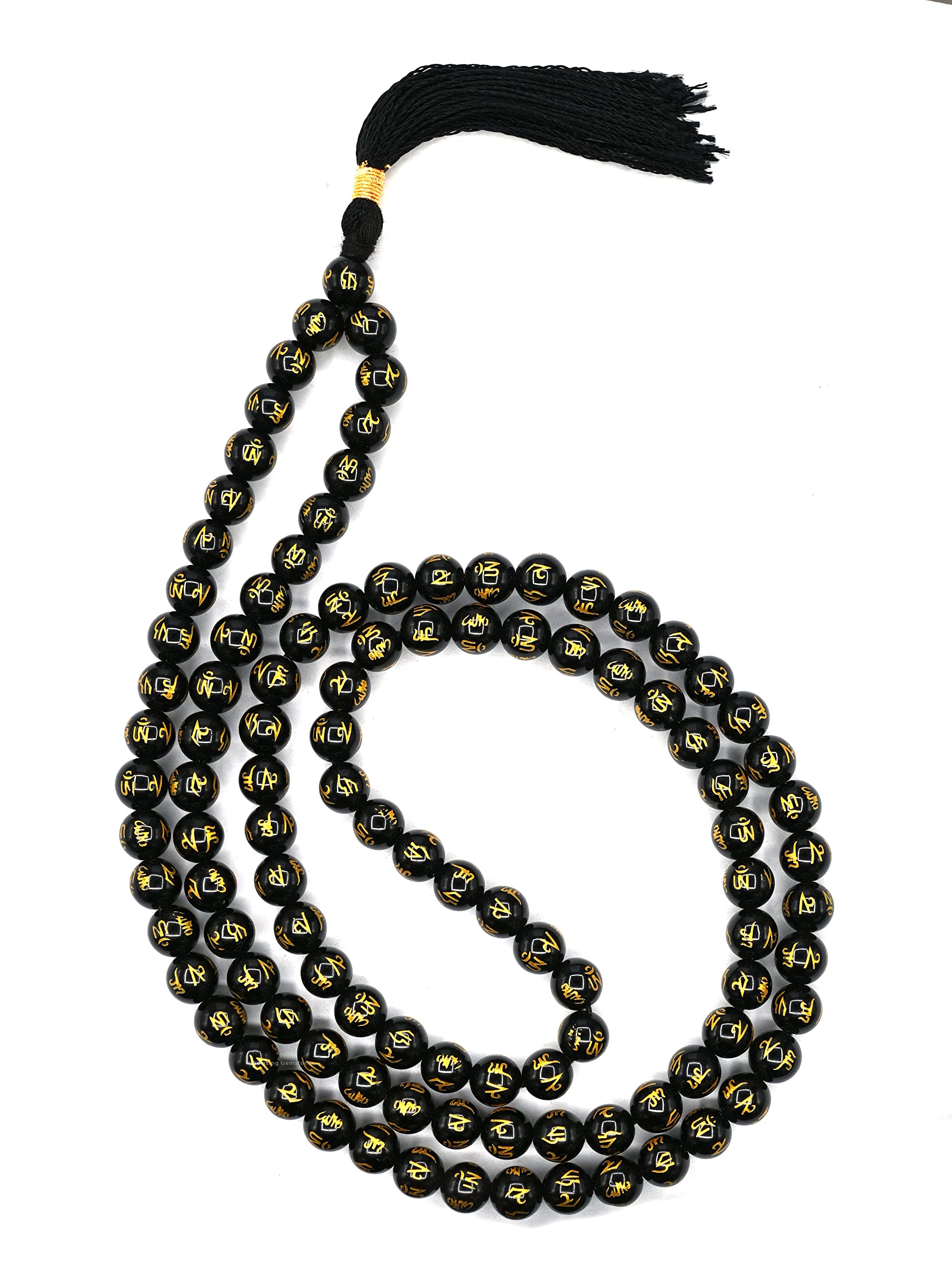 Amazing Gemstone Japa Mala 108 Prayer Beads Necklace and Wrist Mala Bracelet for Meditation