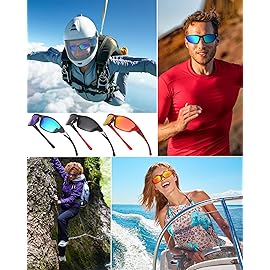 Frienda 6 Pack Polarized Sport Sunglasses for Men Multipack Fit over Glasses Pack Lot Set Men\'s Sport Fishing Eyeglasses(Modern Colors)