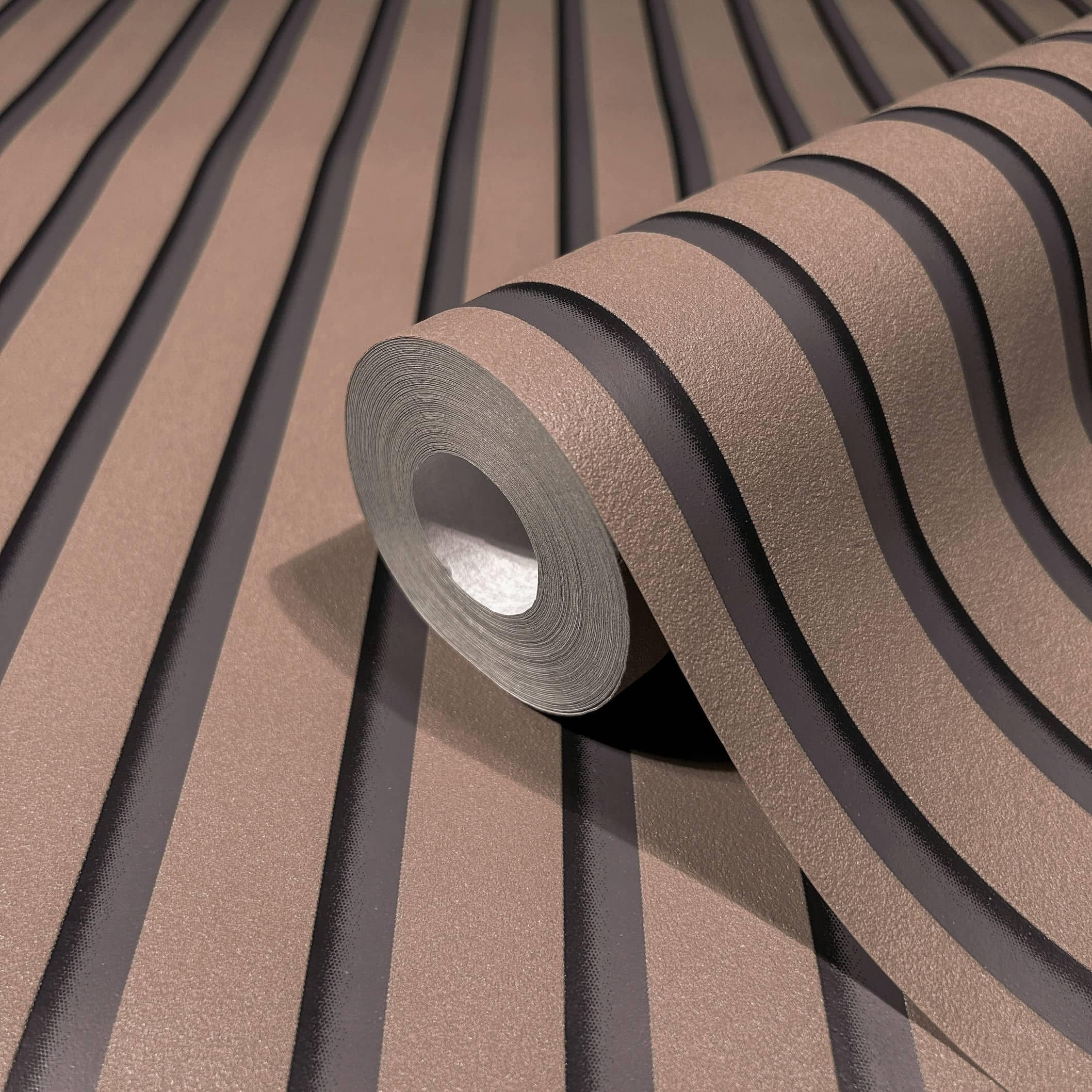Marburg Wallpaper Brown Stripes Modern Stripes GZSZ for Living Room or Bedroom Made in Germany 10,05 x 0,53m - Image 2