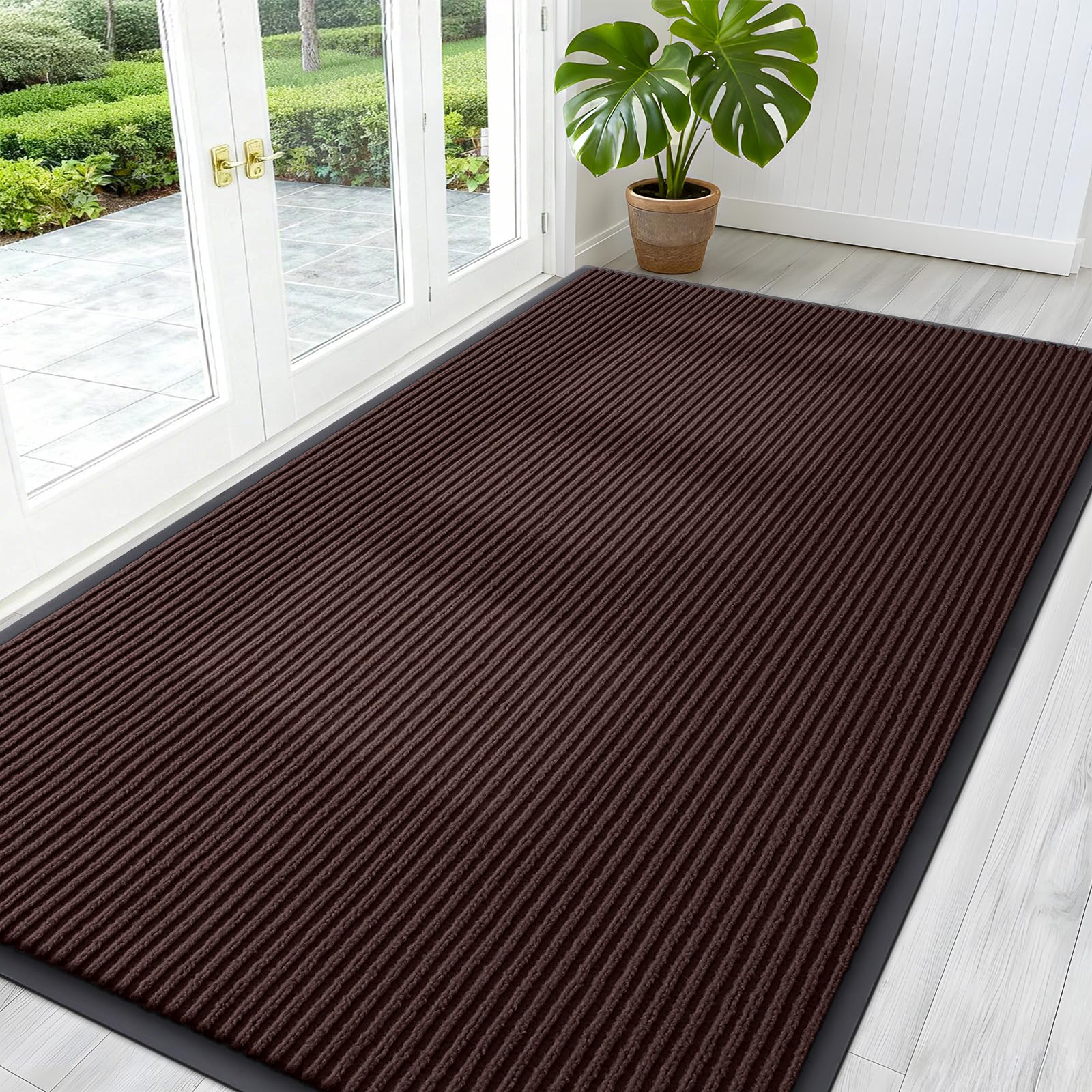 OLANLY Front Door Mat Indoor Outdoor Entrance, Waterproof Heavy Duty Doormat, Fade Resistant, Low Profile, Easy Clean Patio Porch Welcome Floor Mats for Entry, 29.5x17, Beige — view 184