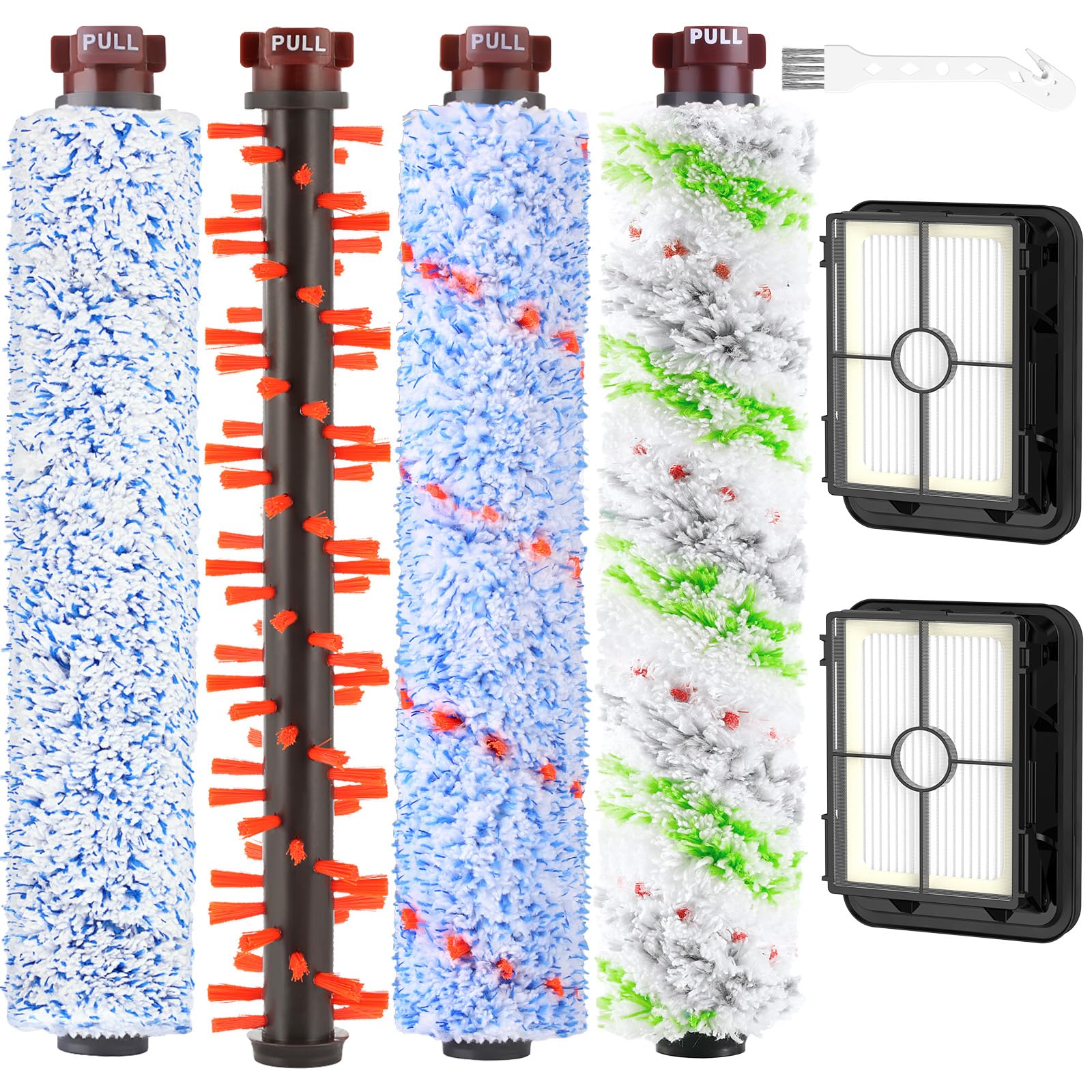 Zubehör für Bissell CrossWave 3-in-1 C3 Pro Nass Trockensauger 3555N, 3 Multi-Oberflächenbürsten 1868 + 2 Filter 1866 für Bissell CrossWave 17132 2225N 2582N 25821 2519 Staubsauger