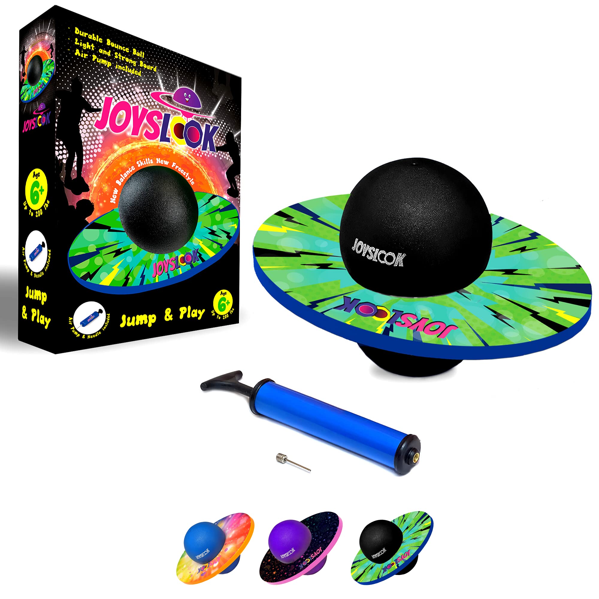 Joyslook Pogo Ball Balance Board Bounce It Lolo Fun Hopper for Kids Ages 6 and Up and Adults Gift for Birthday Christmas Thanksgiving