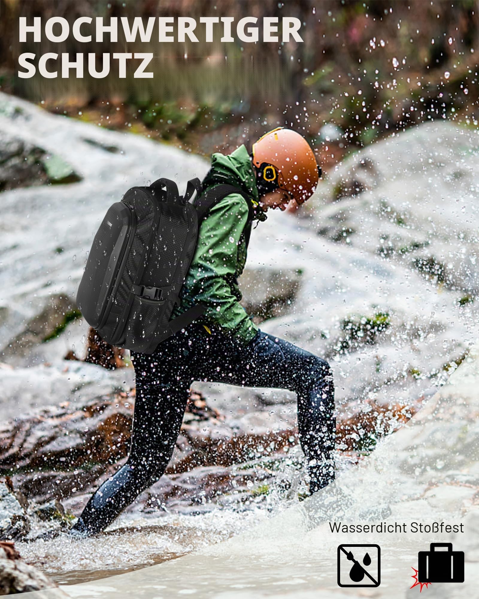 PEKREWS Tasche für DJI Mini 3/ Mini 4 Pro, für RC 2/ RC-N3/N2/N1 Controller | Drohne Rucksack, für 15,6 Zoll Laptop, Hartschale, Erweiterbar, Wasserabweisende, für Fly More Combo Zubehör, Reisetasche
