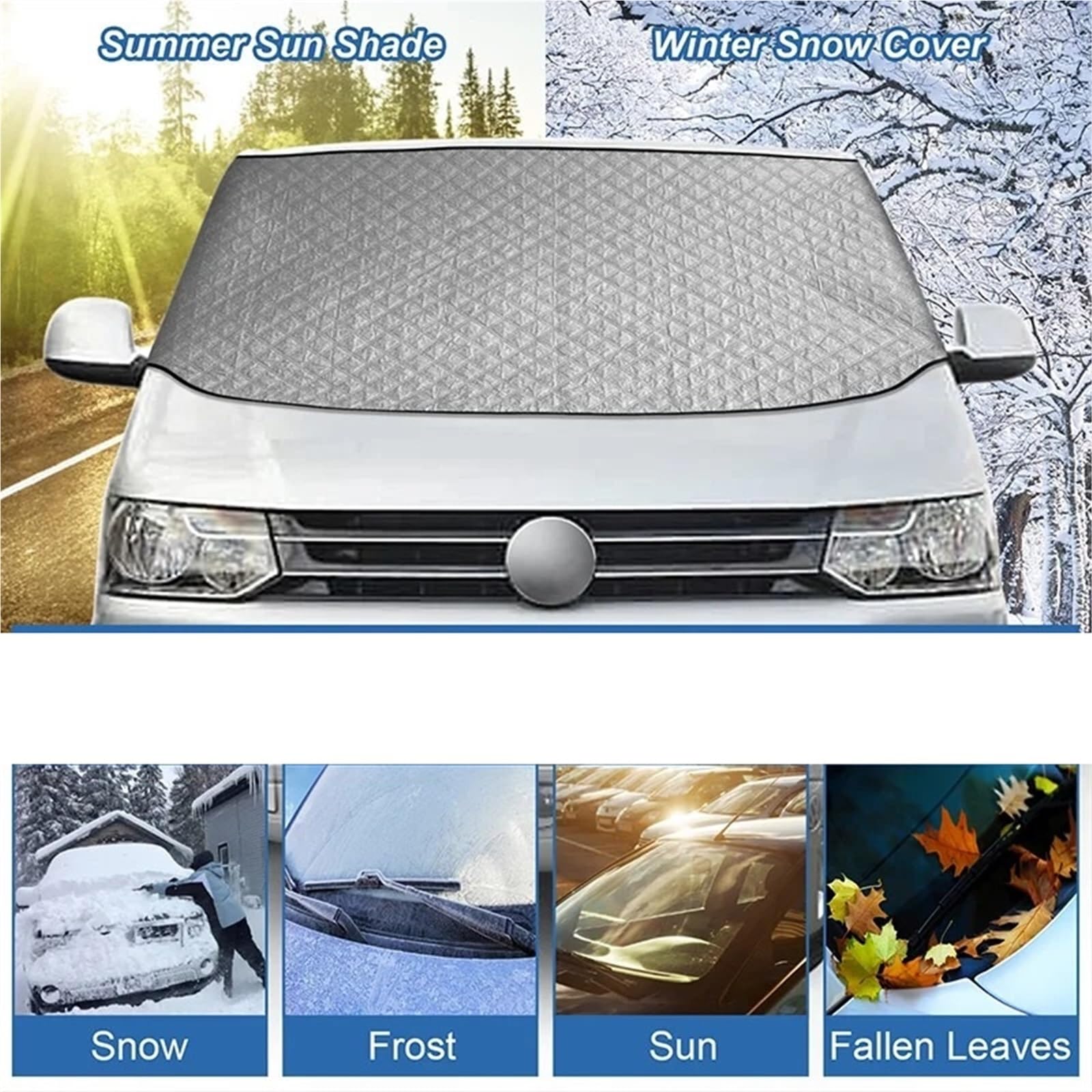 para VW Transporter T5 Cubierta De Parabrisas Coche Protección UV Nieve para Toldo Parasol Parabrisas para Coche