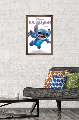 Miniatura 2 de Trends International Disney Lilo and Stitch - Póster de pared de la serie Stitch Feature Series, 14.72 x 22.37 pulgadas, versión enmarcada en bronce
