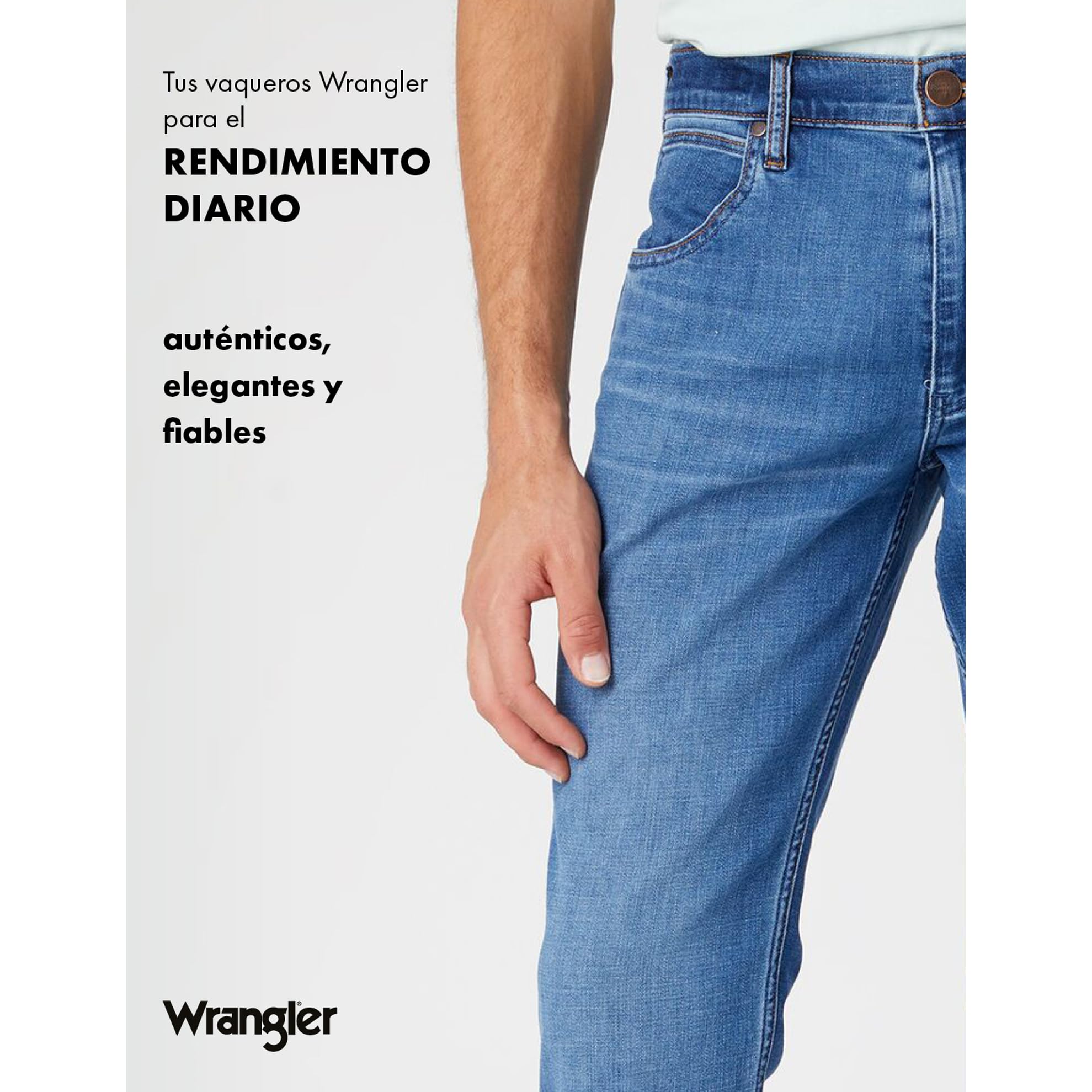 Wrangler - Jeans Hombre - Corte Recto Regular - Greensboro - Black Back
