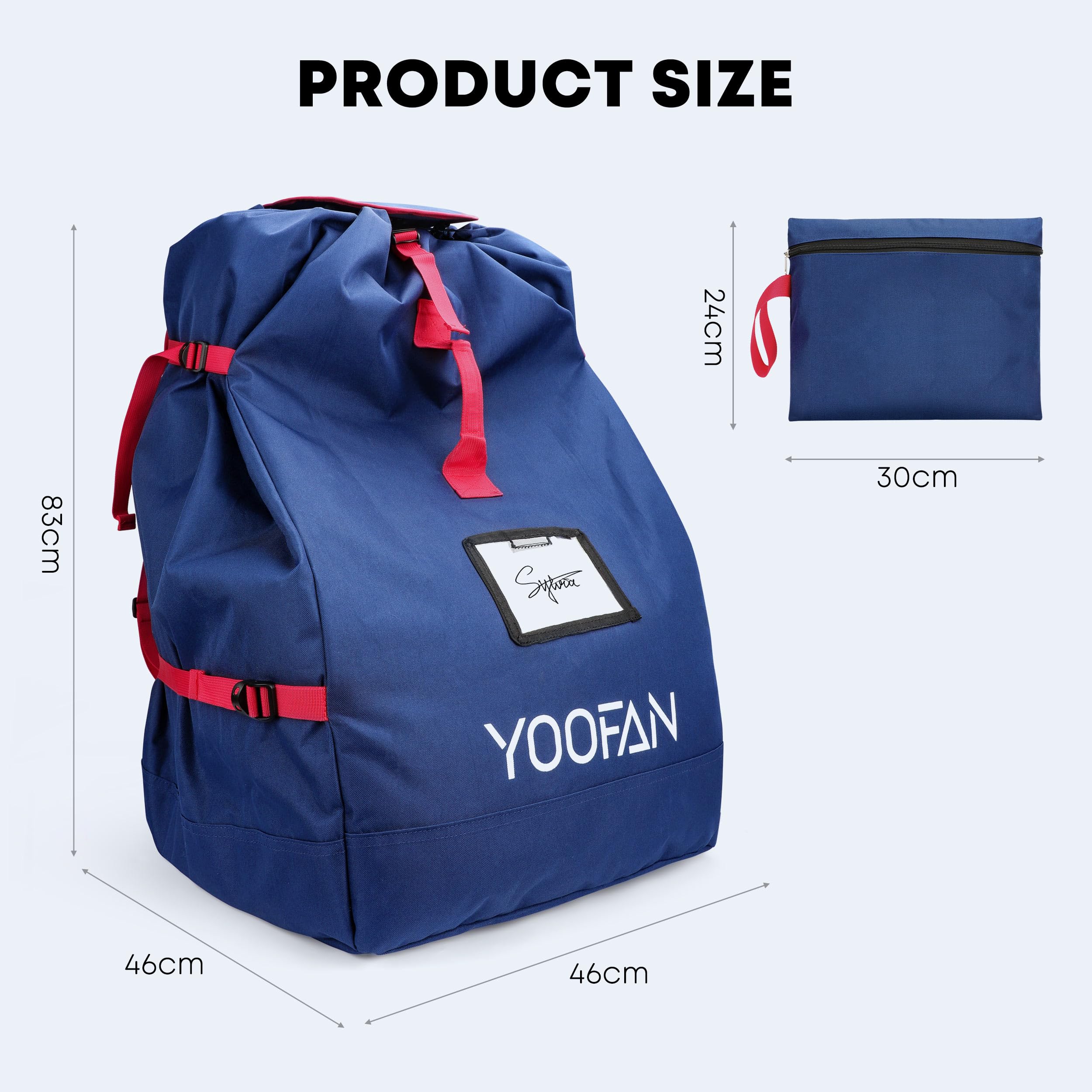 YOOFAN 900D Sac de Voyage pour Siège de Voiture – Durable Sac pour Siège de Voiture pour Bébé,Sac de Voyage Poussette pour Poussettes, Siège Enfant De Voiture, Fauteuils Roulant