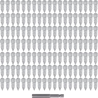 200 PCS 12MM Ice Tire Studs kit, Anti-Slip Winter Snow Wheel Spikes Studs for ATV, Car, Bike, UTV, SUV, Motorbike,Forklift, Mini-Loader with Installation Tool