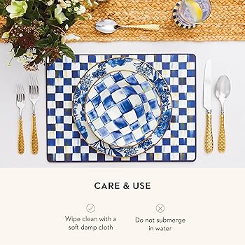 Amazon.com: MacKenzie-Childs Square Cork-Back Coaster Set, Table