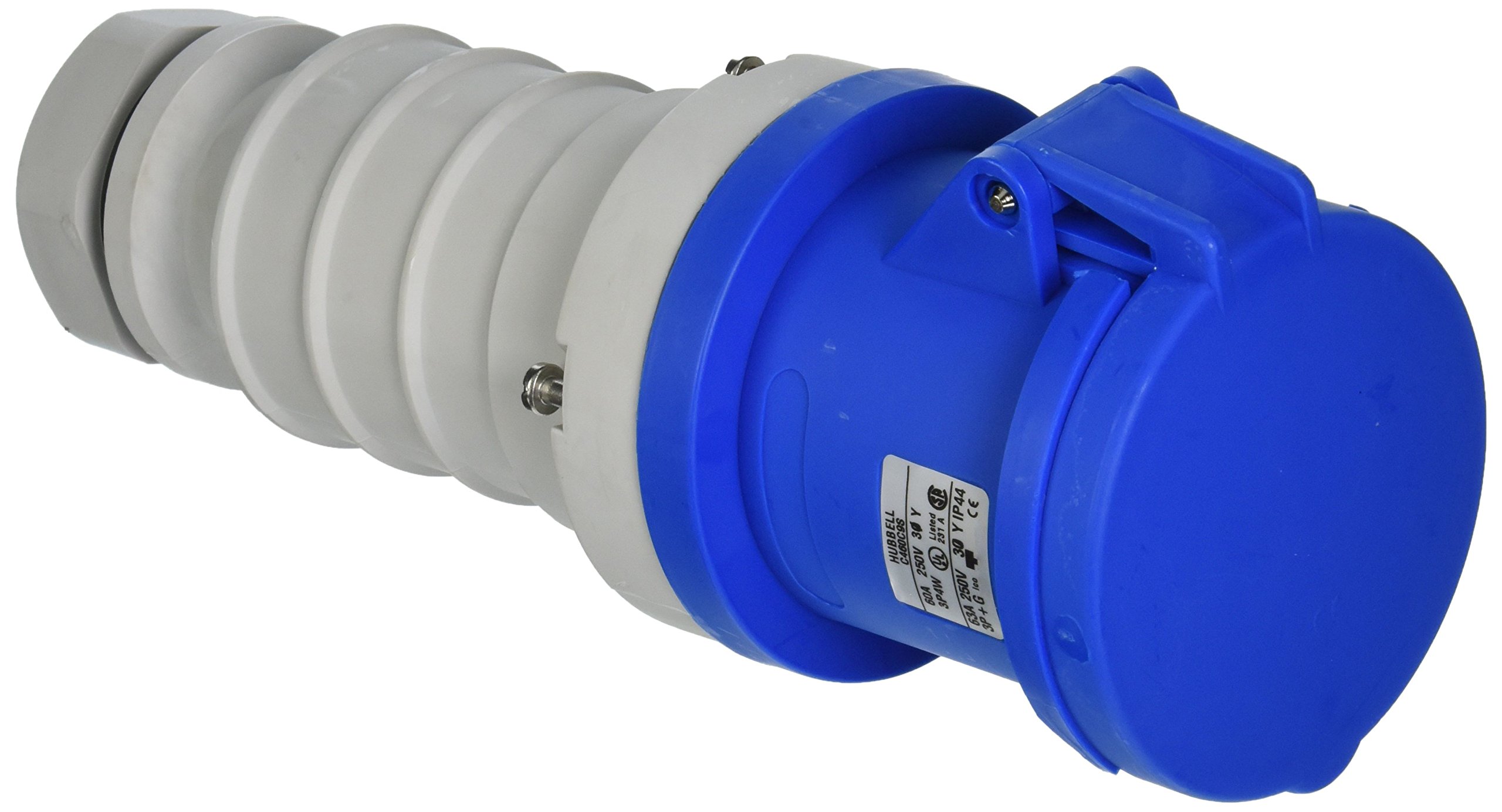 Hubbell C460C9S Pin and Sleeve Products, C-IEC, Connector, 3 Pole, 4 Wire, 60 amp, 3P, 250V, S/P