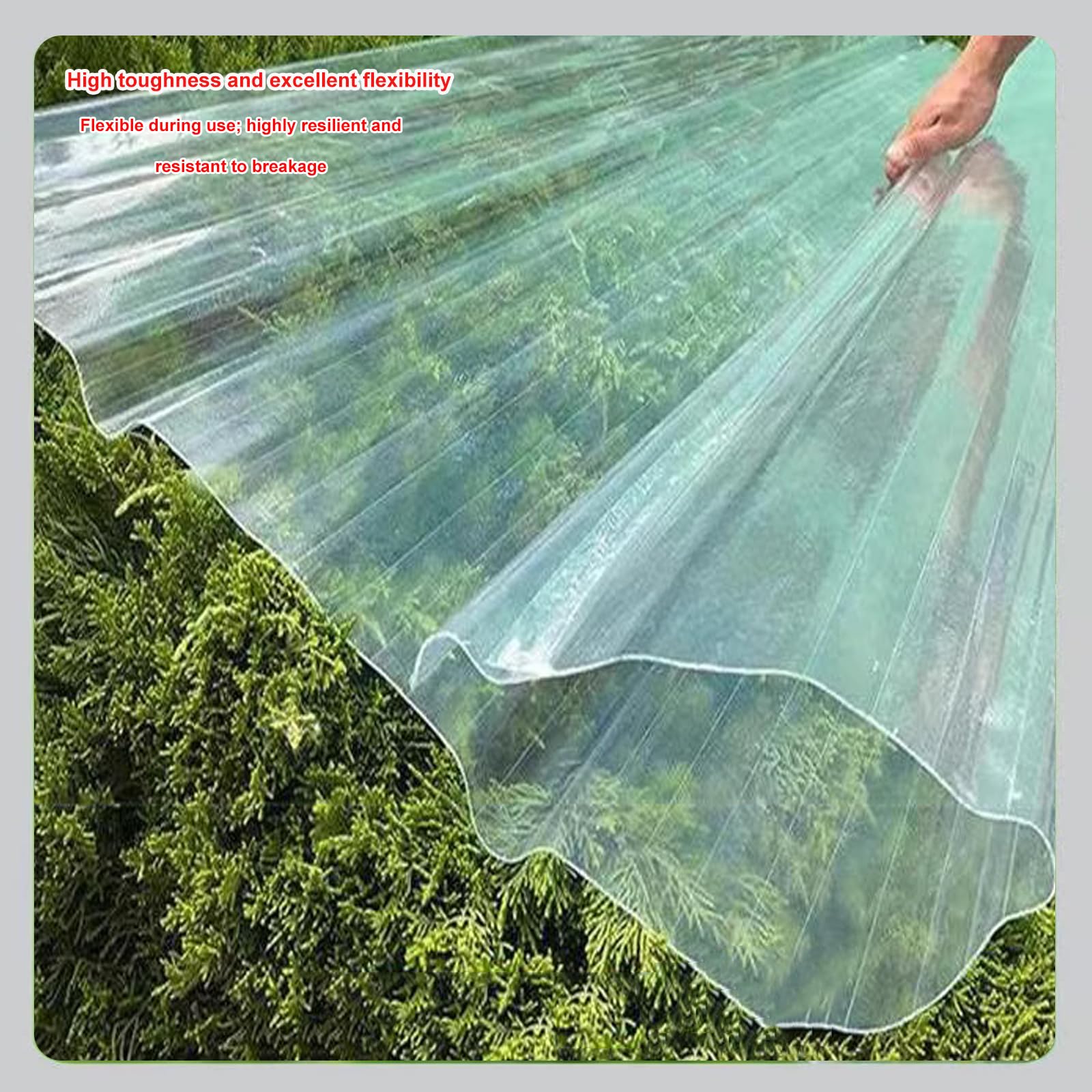 Placa Ondulada,Paneles para Tejado Transparente,Chapa Tejado o Pared (0.9x1.4m,5 Pcs)