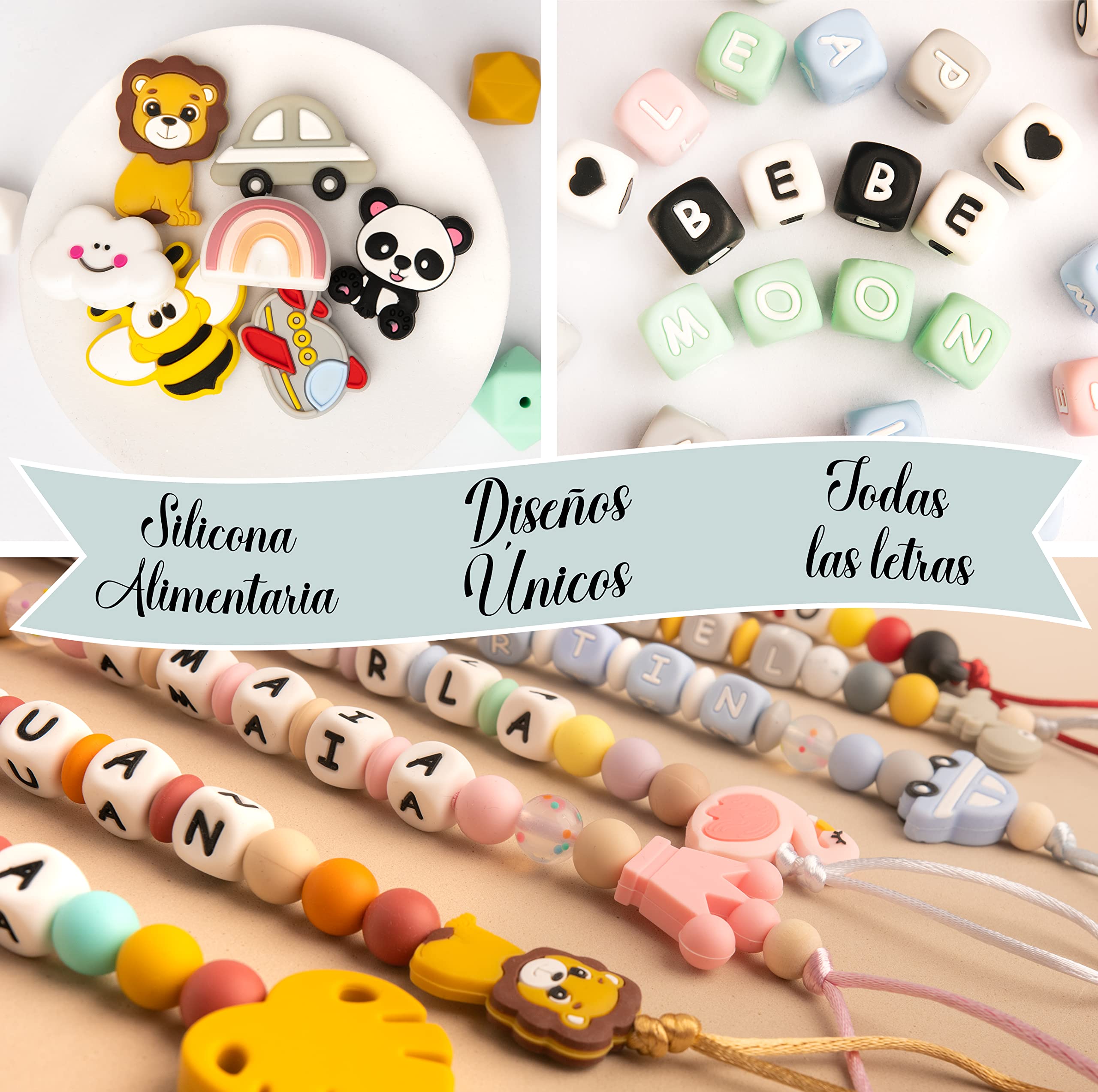BEBÉ MOON - Tartas de pañales personalizadas con nombre – Ideal para recién nacidos y baby showers (LEON)