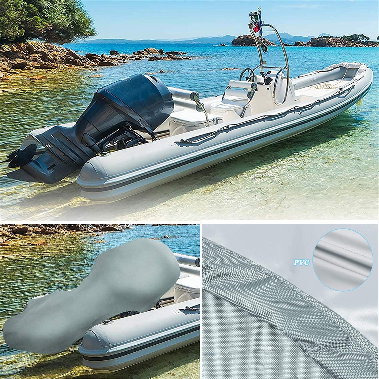 Bootmotorhoezen - Volledige Buitenboordmotorhoes met 420D Heavy Duty Oxford- Stof extra PVC-coating, Waterdichte Buitenboordmotorhoezen (40-50HP,Zwart Bootmotorhoezen - Volledige Buitenboordmotorhoes met 420D Heavy Duty Oxford- Stof extra PVC-coating, Waterdichte Buitenboordmotorhoezen (40-50HP,Zwart