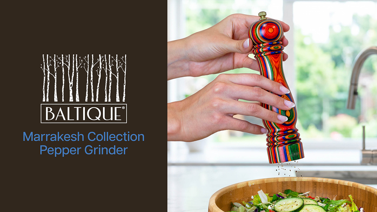 Amazon.com: Baltique Marrakesh Wooden Pepper Grinder, Colorful 8