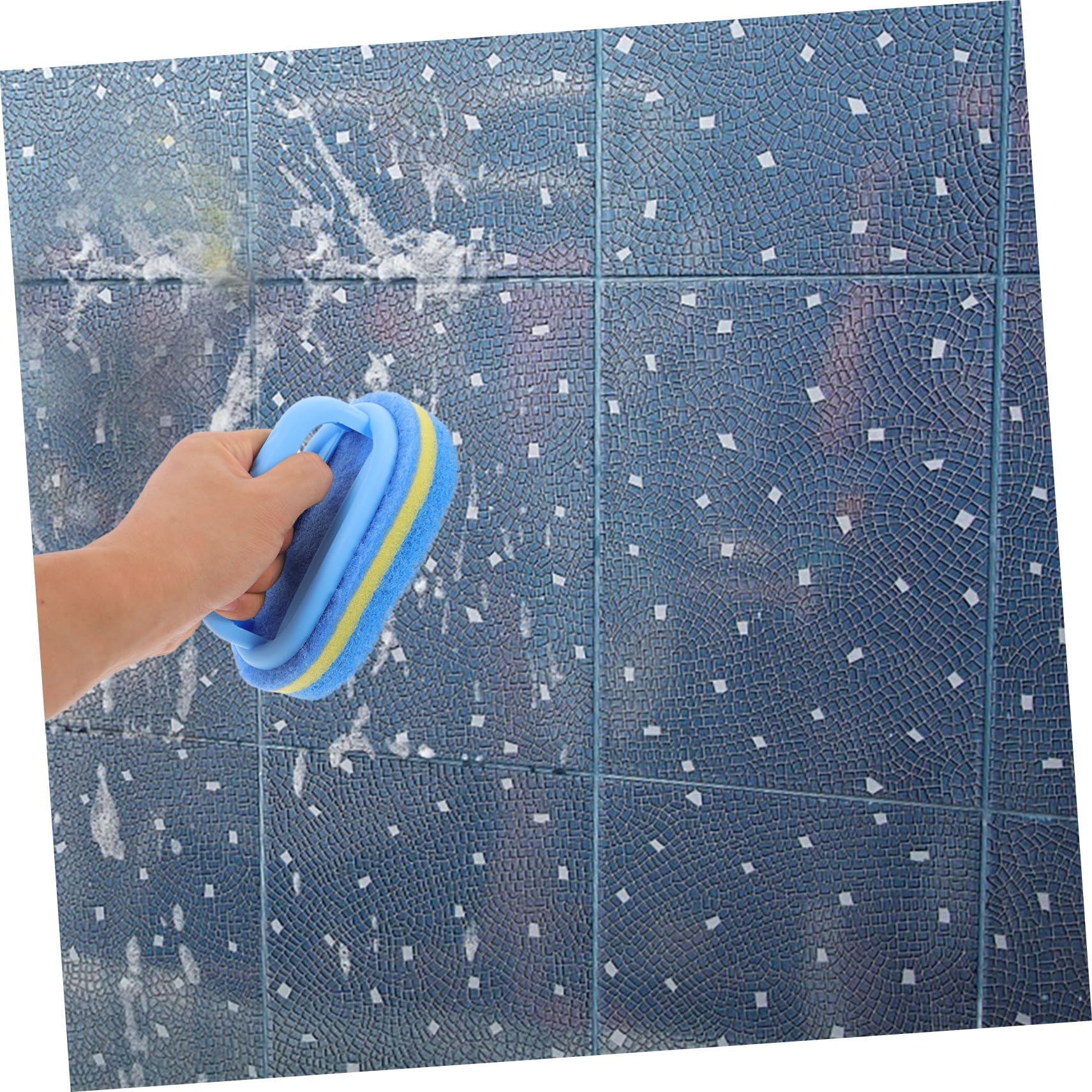 SHERCHPRY 5 Series Cepillo De Esponja Limpiador De Esponja Pincel Esponja para Fregar Baño Depuración Azul Bañera Ducha Cepillo De Agarre Cómodo Cepillo para La Limpieza PD Blue 2 Piezas X 5