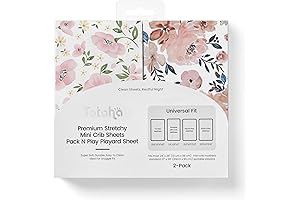 Graco Pack and Play Sheets for Girls Fitted: Buttery-Soft, Adorable Floral Playard...