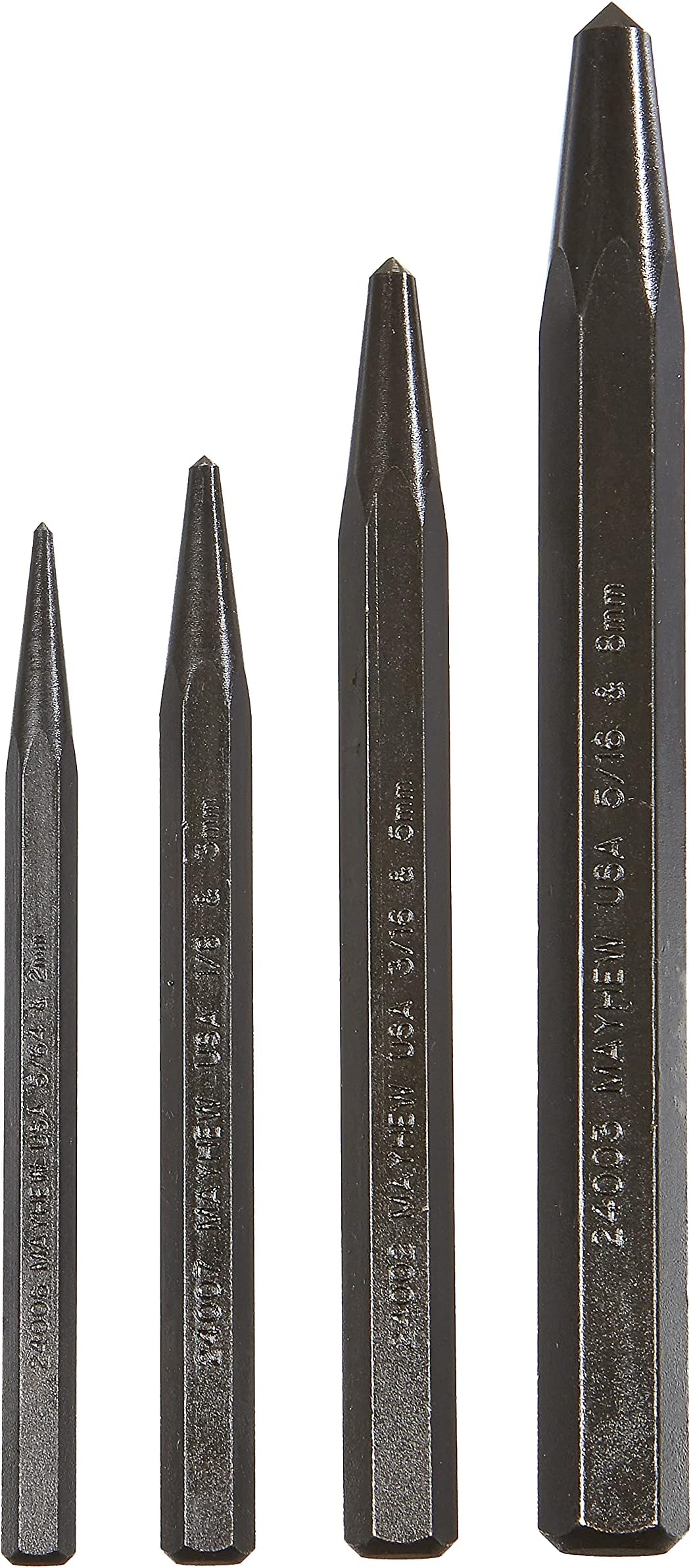 Mayhew Tools 62215 Center Punch Kit, 4-Piece Set