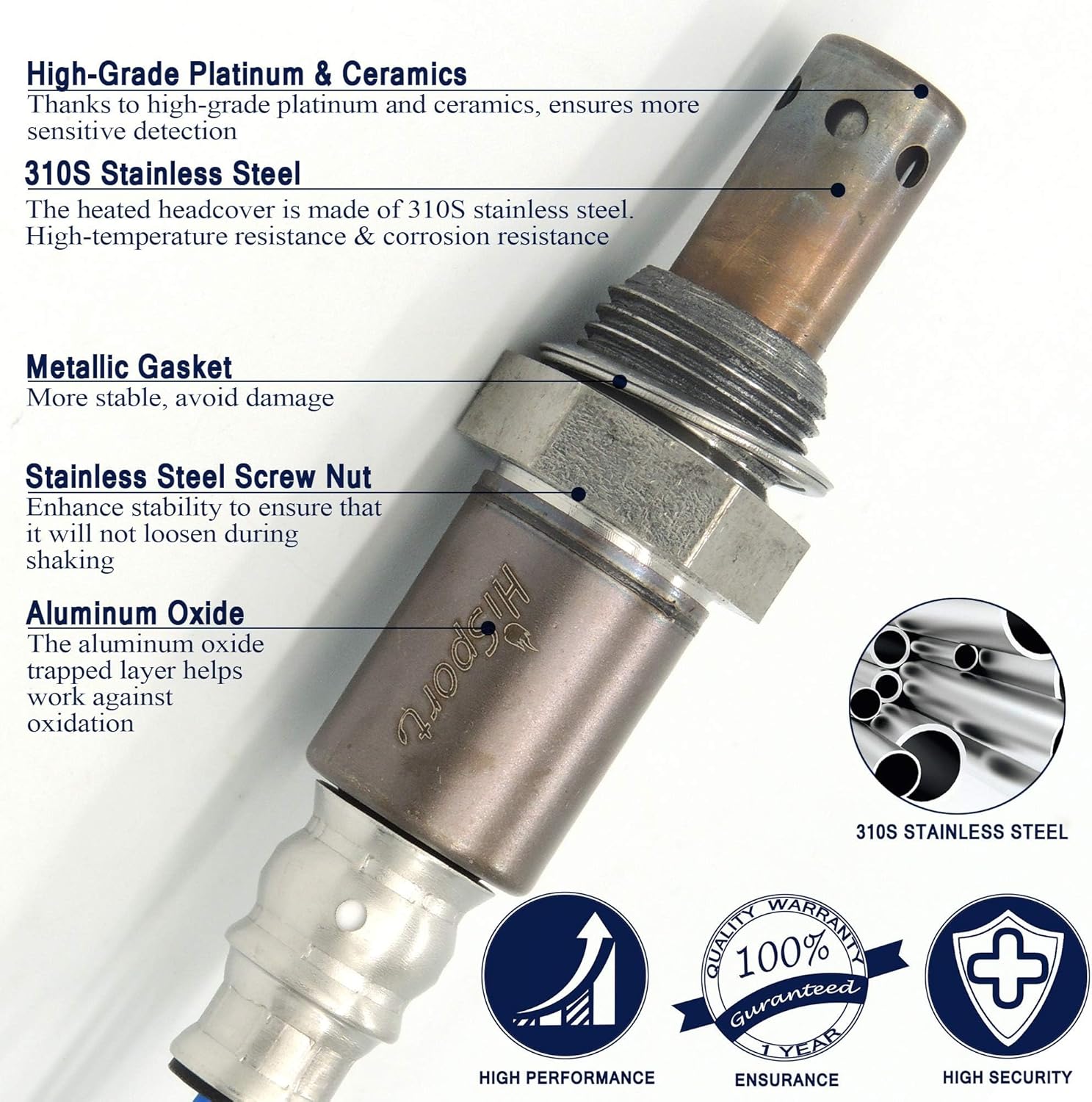 HiSport 234-9038 Oxygen Sensor, Compatible with Suzuki Equator 2009-2010, Nissan Xterra 2008-2010 Titan 2008-2012 Rogue 2010 Pathfinder 2008-2012 Maxima 2009 Frontier 2008-2010 Altima, Infiniti QX56