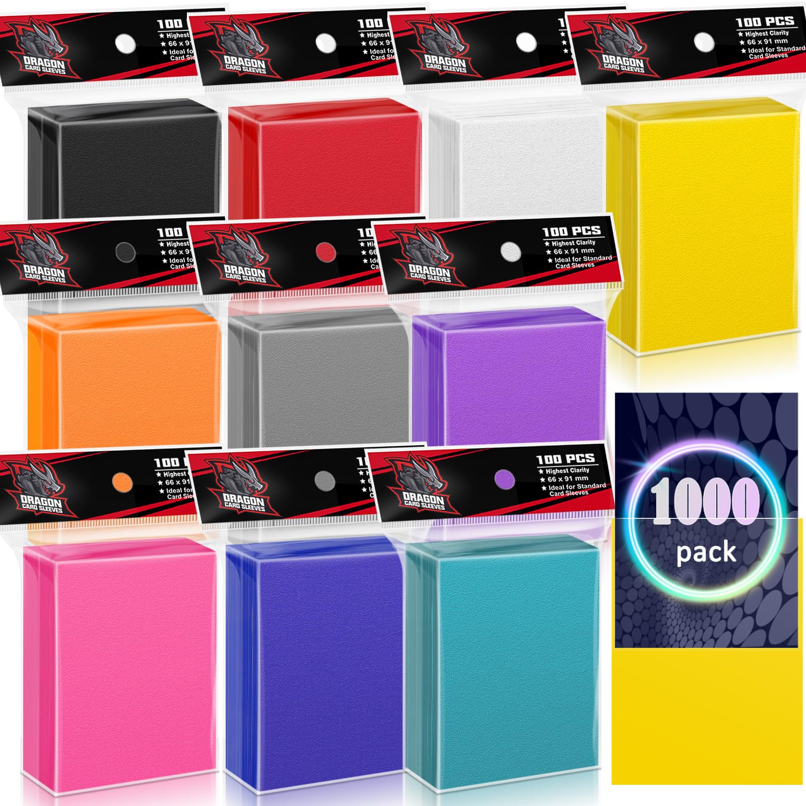 Toyopeny Card Sleeves Magic The Gathering,Trading Card Sleeves for Standard Card,Plastic Sleeve Fit for Football,Baseball,...