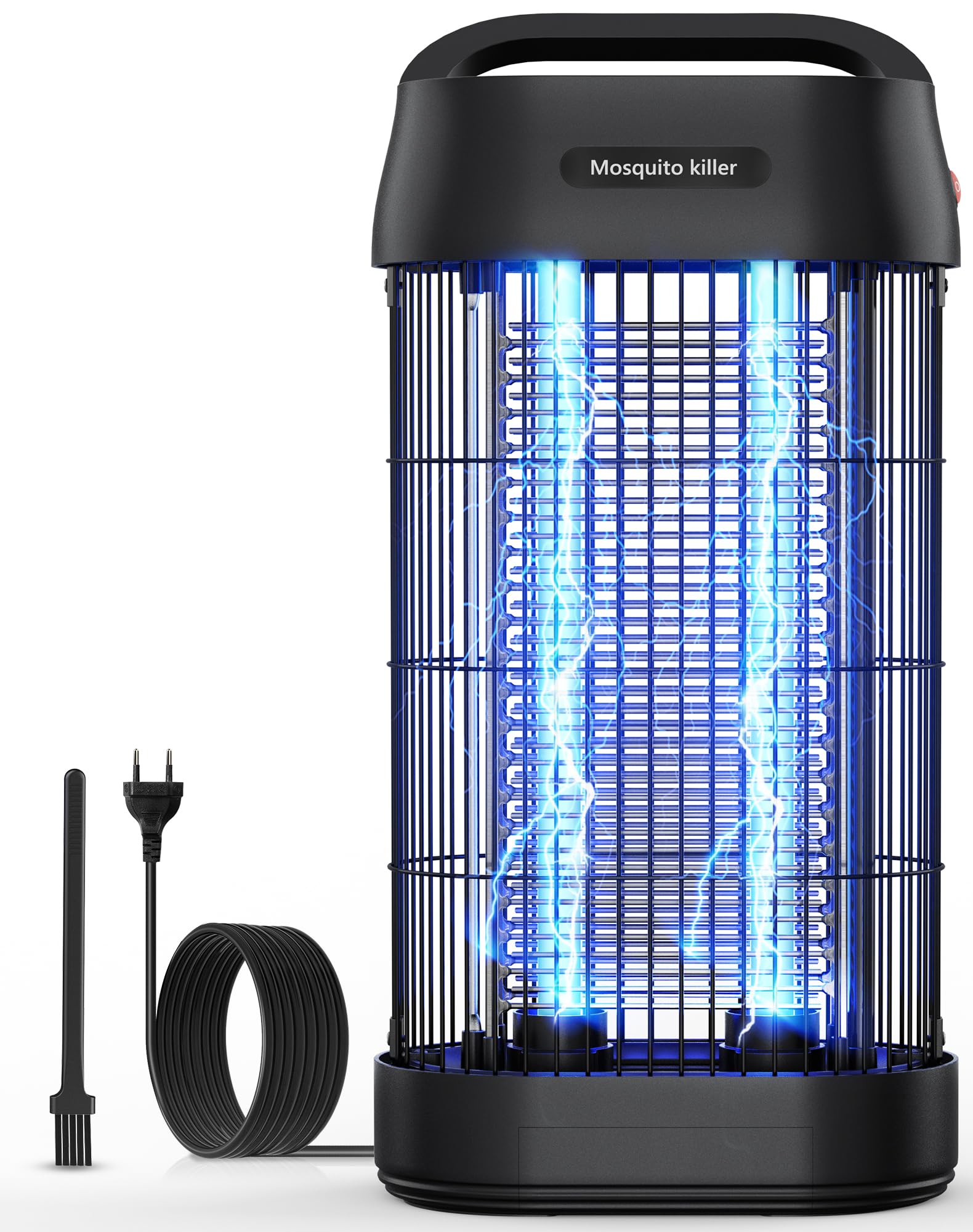 Lampada anti-zanzara 3000 V, uccide mosca elettrica UV 16 W, trappola zanzara con gancio portatile, sicura, ecologica e silenziosa, per interni ed esterni (100 m²)
