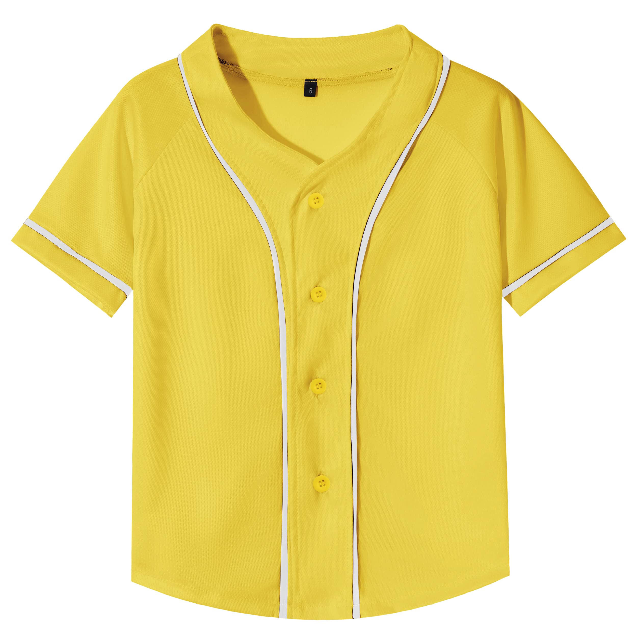 Yuji Itadori Kids Baseball Jersey Button Boys Short Sleeve T-Shirts Hip Hop Fashion Casual Sports Solid Color Shirt