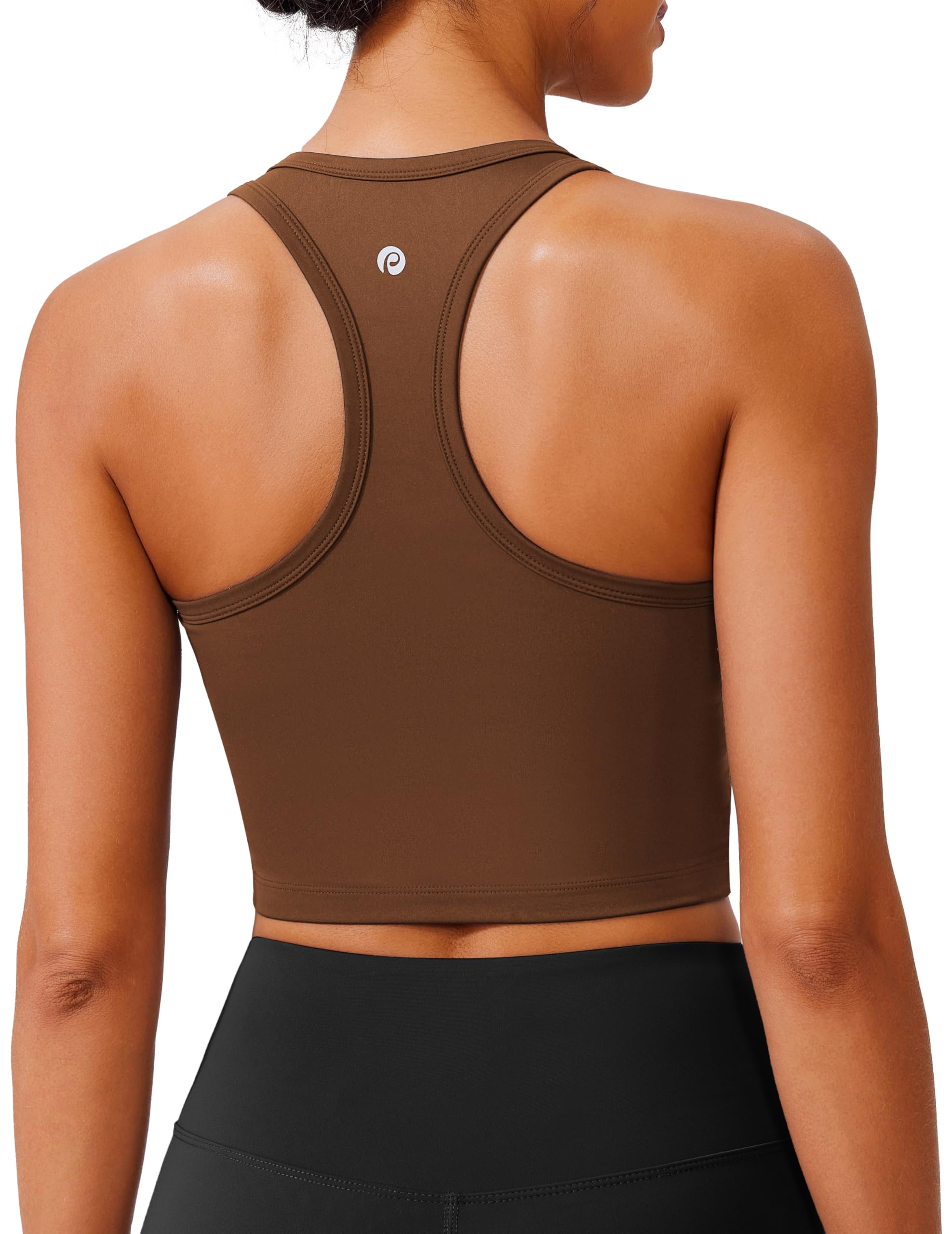 PINSPARK Sports Bra for Women Racerback Tank Tops Light Support Workout Top