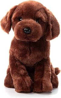The Petting Zoo Chocolate Lab Dog Stuffed Animal Plushie, Gifts for Kids, Lab Dog Plush Toy 12 inches