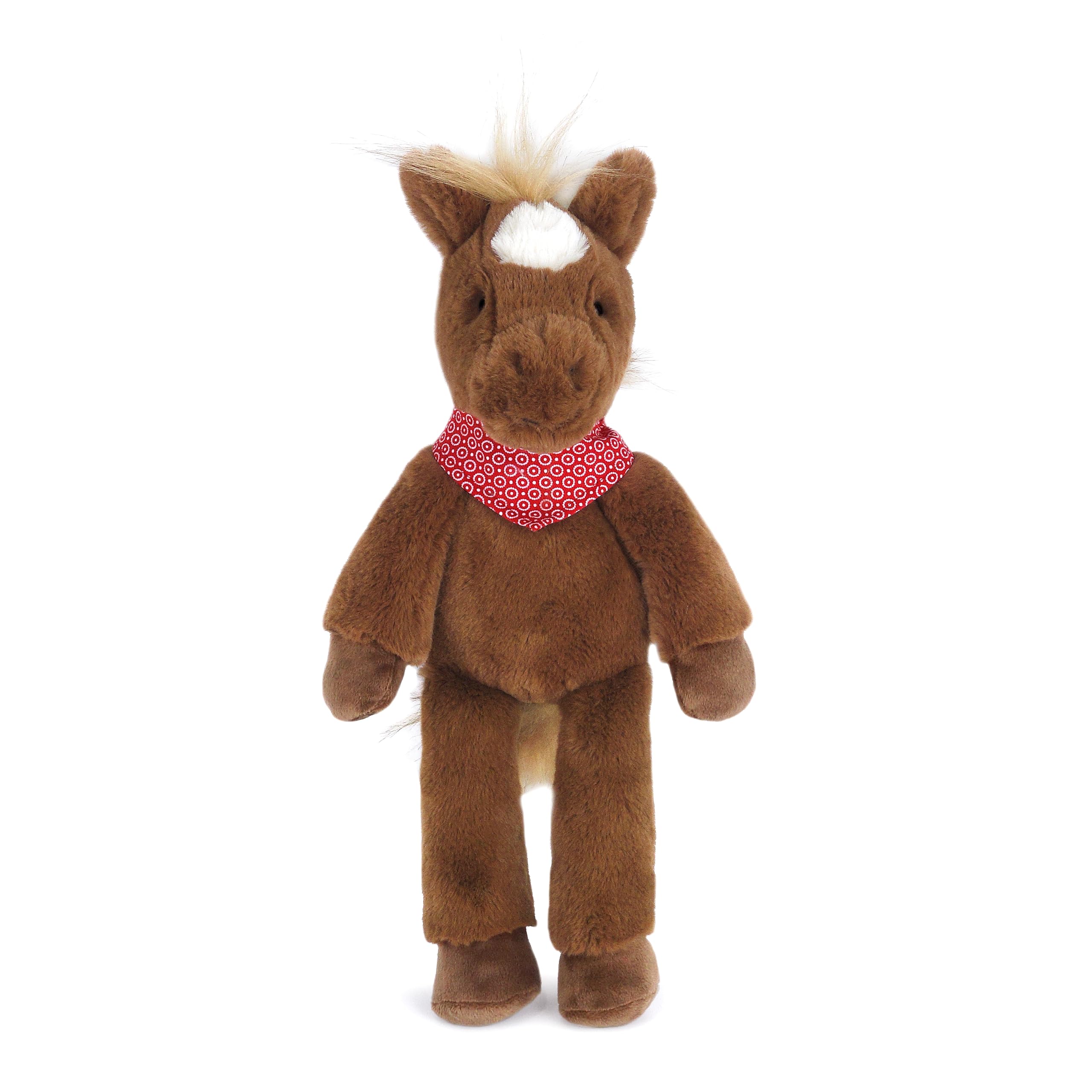 MON AMI Cinnamon The Horse Plush Toy – 15" Soft Stuffed Horse, Cuddly Farm Pony Plushie with Bandana, Weighted Sitting Animal, Western Cowboy Decor, Comfort Gift For Kids Of All Ages — image 1