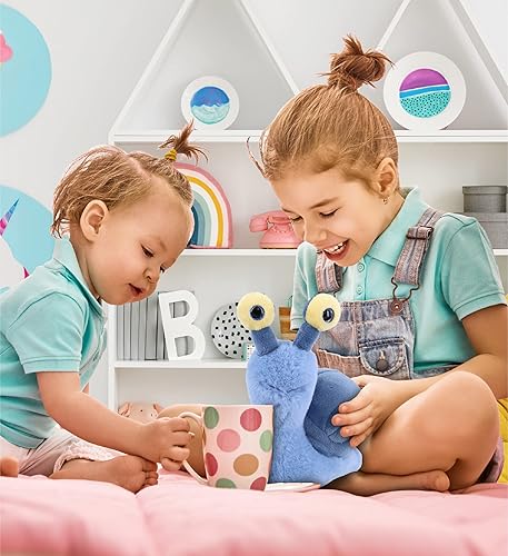 Miniatura 5 de DolliBu Animal de peluche de caracol  Caracol azul suave abrazable adorable juguete de peluche de caracol lindo regalo de vida salvaje para niños y