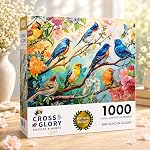 Cross & Glory - Le chant des oiseaux en fleurs - 1000 Puzzle de puzzle pour les adultes audubons Parfait pour les amateurs de nature