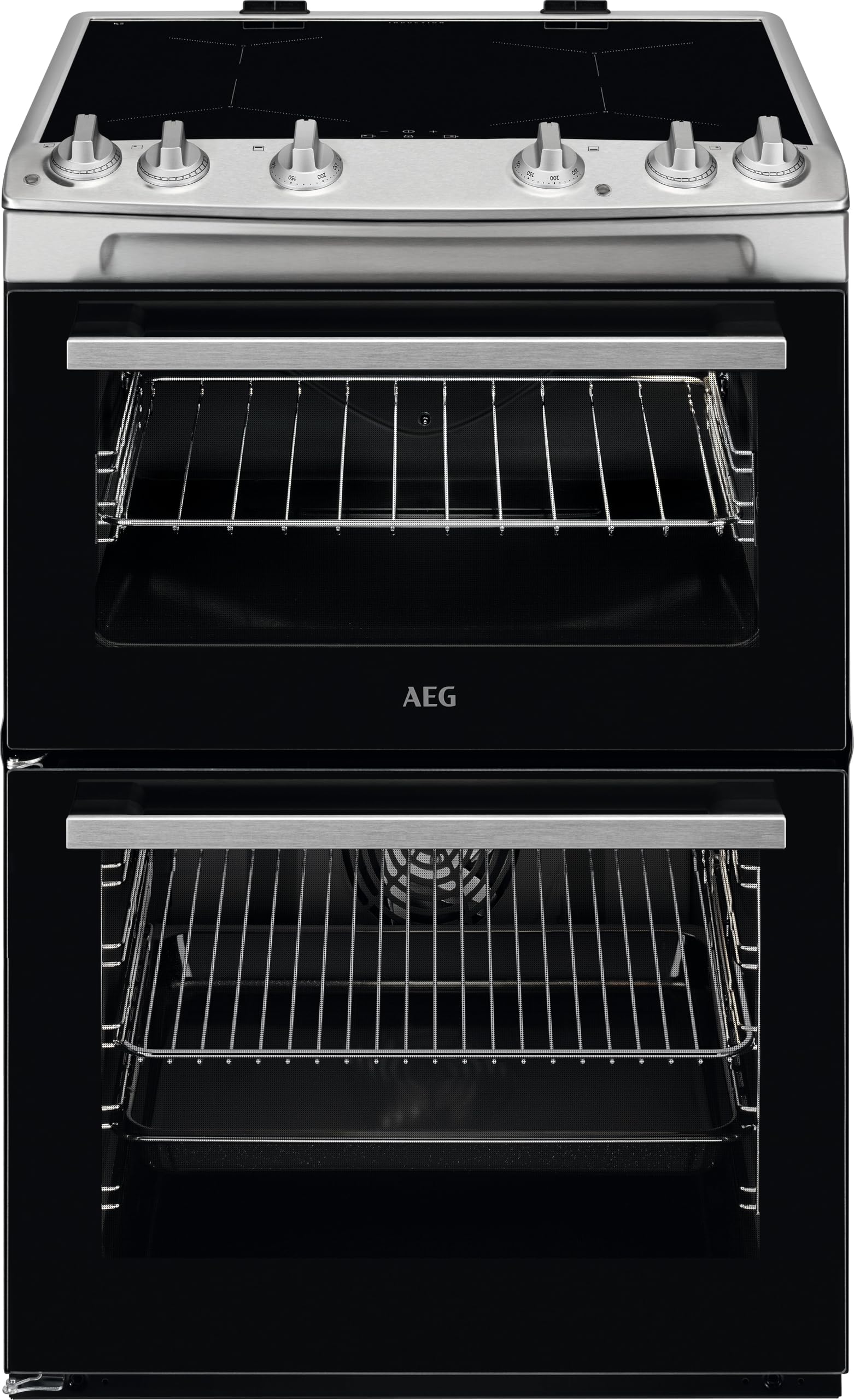 AEG CIX6500ABM Electric Double Oven - 4 Zone Induction Hob - Stainless Steel - 84L Main Oven Capacity - 39L Second Oven Capacity