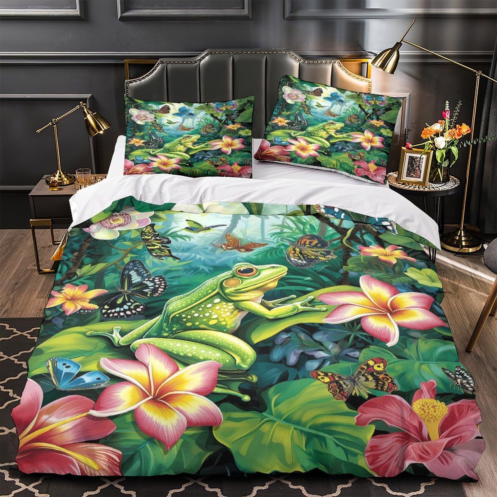 Housse de couette plage tropicale 220x240 pour s'endormir chaque soir face à la mer des Caraïbes