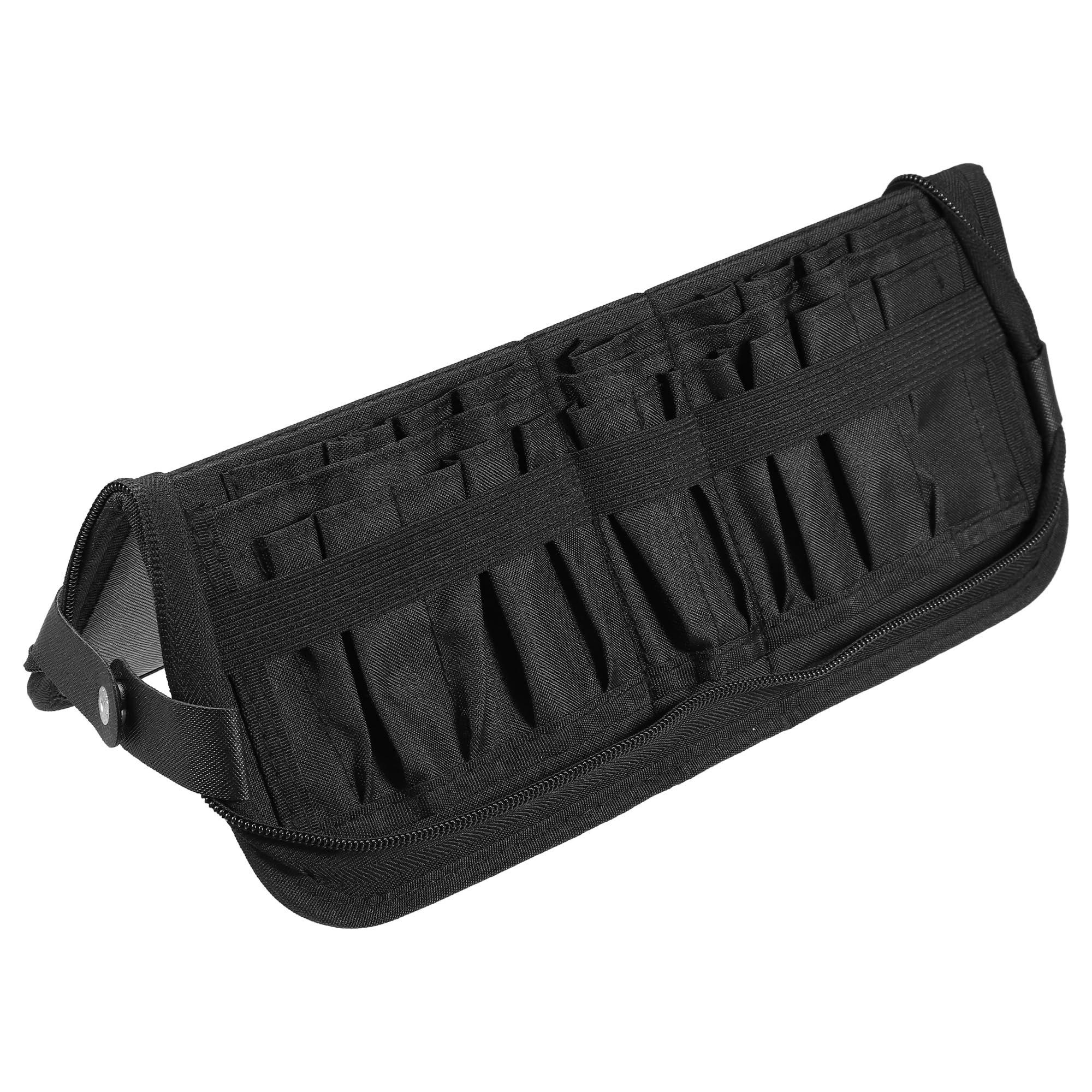 VOCOSTE Foldable Makeup Brush Holder, 23 Pockets Makeup Brush Organizer, Stand-up Makeup Brush Travel Bag Cosmetic Case, Portable Travel Makeup