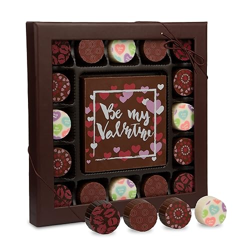 Miniatura 1 de Chocolate Works, trufas de chocolate para el día de San Valentín, regalo de chocolate gourmet para él y ella con tarjeta de San Valentín, leche