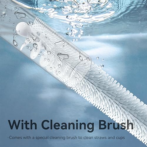 Miniatura 5 de 8 popotes Owala de repuesto, para Owala FreeSip de 24 onzas, 32 onzas, popotes reutilizables con cepillo de limpieza para botellas de agua Owala,